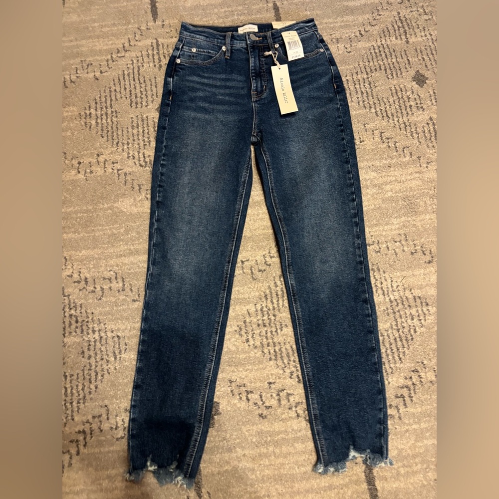 Nicole Miller Paris High Rise Ankle Slim Jeans Dark Wash Size 25 NWT